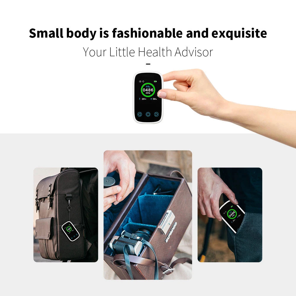 3 In1 Air Quality Meter CO2 Temperature Humidity Tester LCD Screen NDIR Sensor Carbon Dioxide Monoxide Detector with Voice Alarm