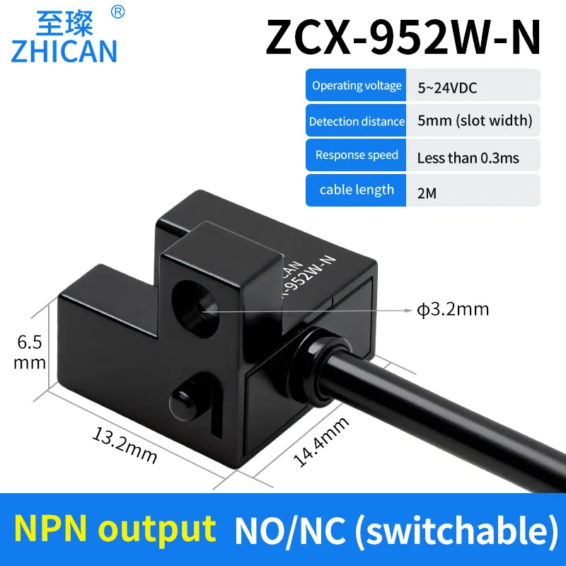 ZHICAN ZCX-950-P 951 952 953 954W-N U Shaped Photoelectric Sensor Fork Slot Detection Switch Limit Switch