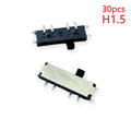 30PCS MSK-12C03-07 Small Toggle Switch With Positioning Column H1.5mm 8-Pin 3-Position DC12V Patch Side Press Type Power Switch