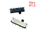 30PCS MSK-12C03-07 Small Toggle Switch With Positioning Column H1.5mm 8-Pin 3-Position DC12V Patch Side Press Type Power Switch