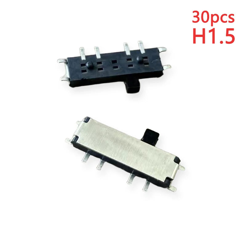 30PCS MSK-12C03-07 Small Toggle Switch With Positioning Column H1.5mm 8-Pin 3-Position DC12V Patch Side Press Type Power Switch