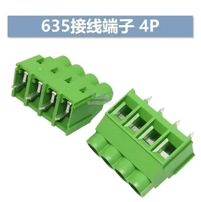 5Pcs Spacing 6.35MM 7.62MM 9.5MM Screw PCB Terminal Block Connector KF635 KF762 KF950 2Pin 3Pin 300V 30A Screw Terminal