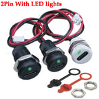 2Pin LED Lamp USB C High Current Charging Socket with Nut Snap Lock Plate TYPE-C Female Type C Waterproof Female Connector Jack
