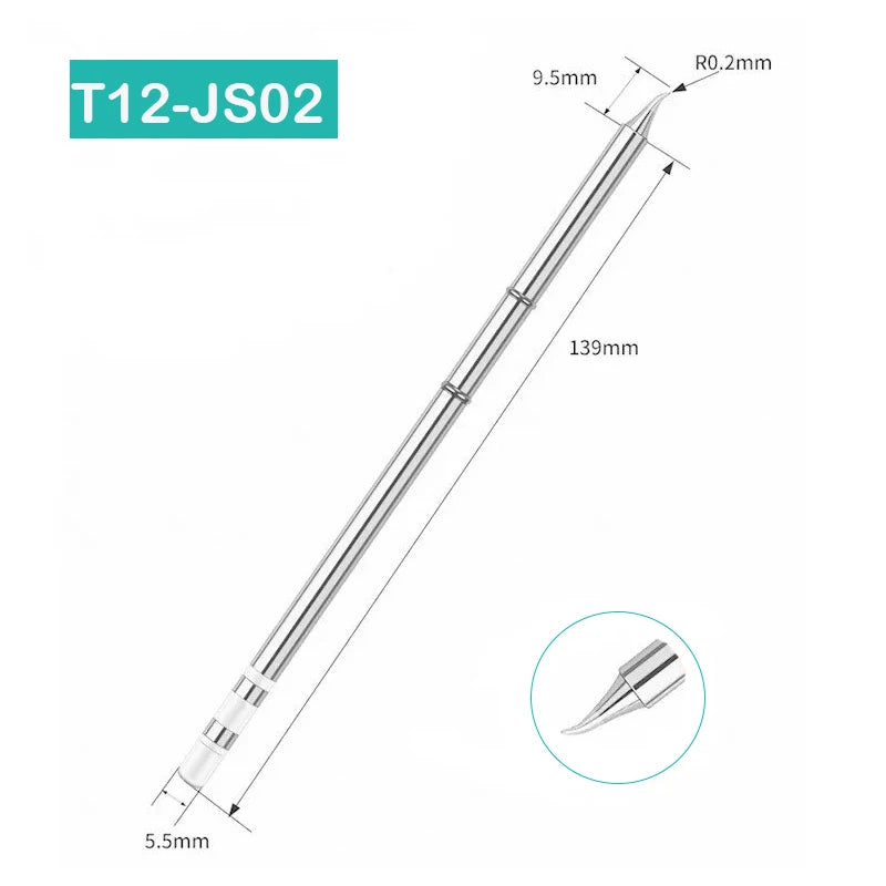 T12 Tip Soldering Iron Tip T12-D24 ILS J02 K KU for Hakko Fx951 DIY T12 Soldering Station Kits Welding Tools