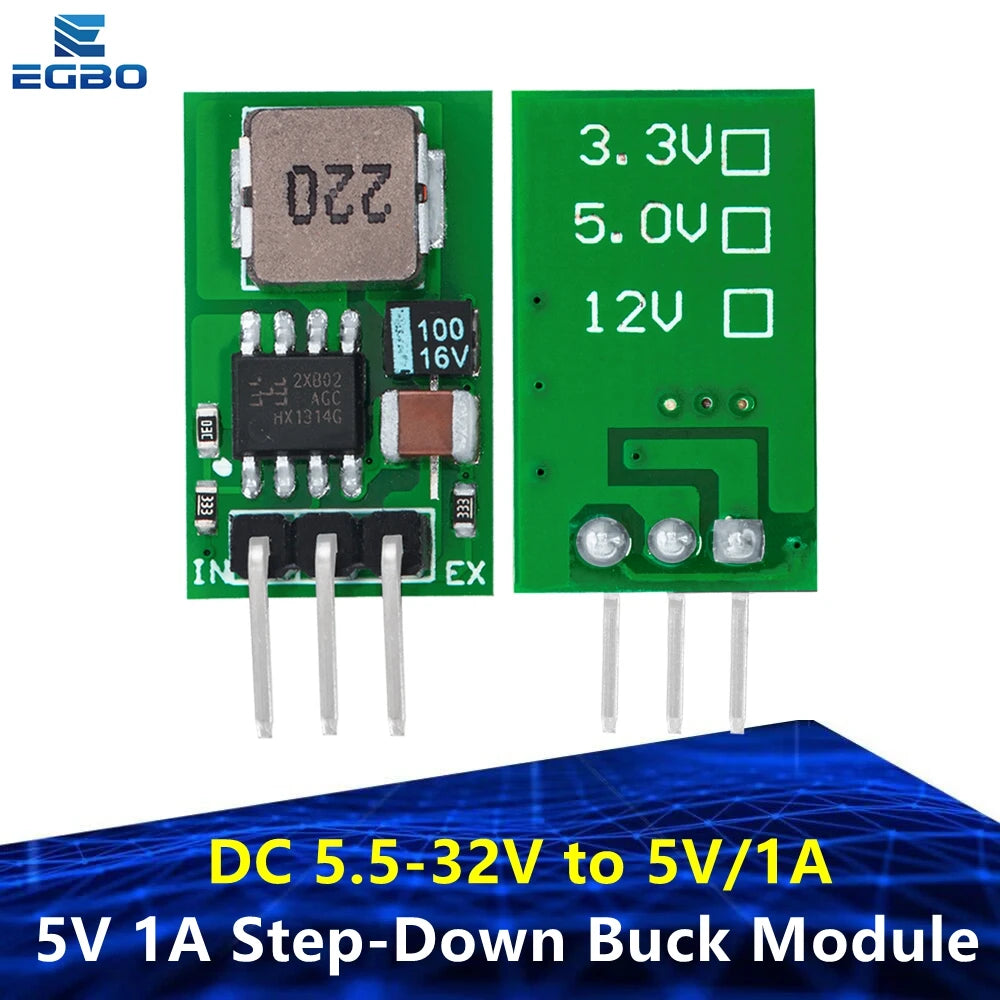 1~3PCS DC 5.5-32V to 5V/1A Voltage Regulator Replace TO-220 LM7805 5V Positive Voltage Regulators To 5V 1A Step-Down Buck Module