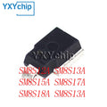 5pcs Sm8s12a Sm8s13a Sm8s15a Sm8s17a Sm8s18a Sm8s13ahe3_a/i Tvs Transient Suppression Stabilivolt Diode Do-218ab