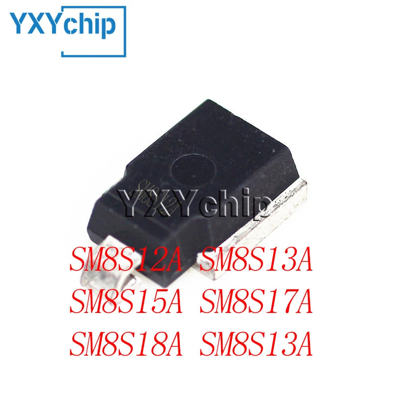 5pcs Sm8s12a Sm8s13a Sm8s15a Sm8s17a Sm8s18a Sm8s13ahe3_a/i Tvs Transient Suppression Stabilivolt Diode Do-218ab