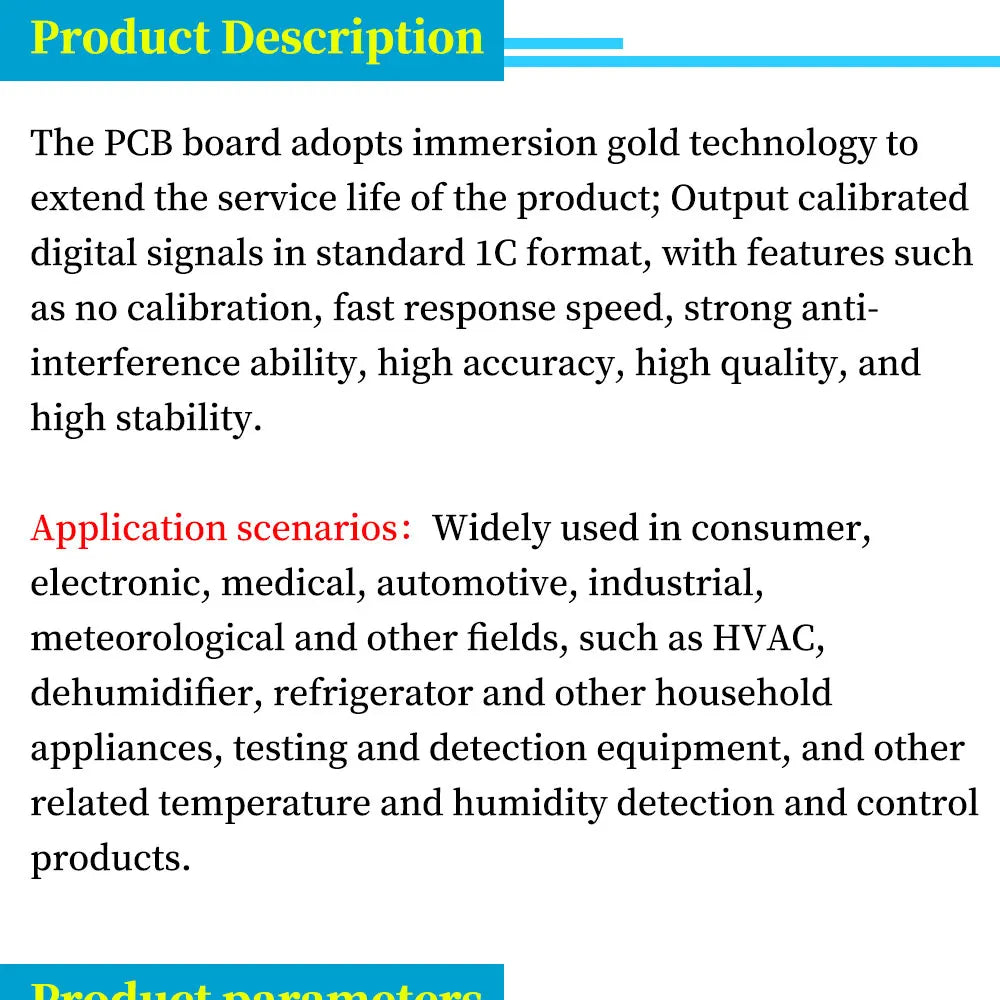AHT10 AHT20 AHT21 High Precision Digital Temperature Humidity Sensor Measurement Module I2C Communication Replace DHT11 SHT20