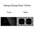 TAWOIA 1/2/3Gang Wall Touch Switch 1/2/3Way Function Base Stair Switches Spare Parts Sensor 157Glass Panel DIY Free Combination