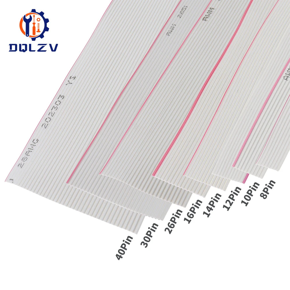 1/3/5Meter 6/8/10/16/18/20/26/34/40P 1.27mm Pitch Color Grey Flat Ribbon Cable Rainbow DuPont Wire For IDC 2.54mm FC Connector
