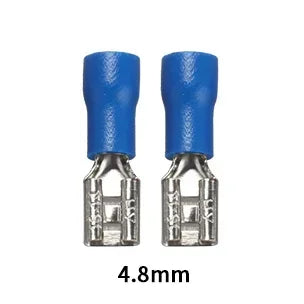 100/50/10pcs Female Crimp Terminal 2.8mm 4.8mm 6.3mm Insulated Spade Wire Connector Electrical Wiring Cable Plug Red blue yellow