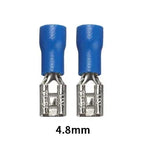 100/50/10pcs Female Crimp Terminal 2.8mm 4.8mm 6.3mm Insulated Spade Wire Connector Electrical Wiring Cable Plug Red blue yellow
