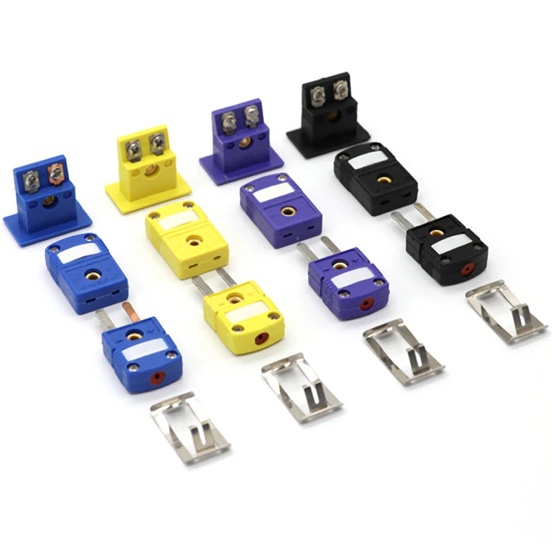 1~100pcs Thermocouple Miniature Socket & Plug Connector K/T/J/E Type Panel Mount Thermocouple Plugs and Sockets Sensor