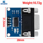 1PCS  MAX3232 RS232 to TTL Serial Port Converter Module DB9 Connector MAX232