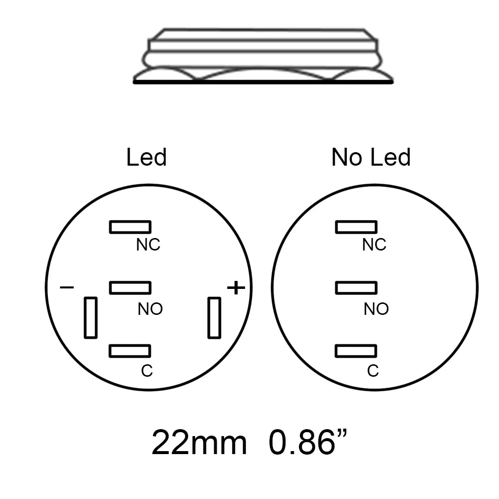 Electric Waterproof Power 12v Led Light Momentary Push Button Switch 8/10/12/16/19/22 Mm Pressure Switches 220v 24v 3v Keyboard