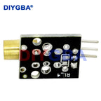 10pcs/lot KY-008 3pin 650nm Red Laser Transmitter Dot Diode Copper Head Module for arduino DIY Kit KY008
