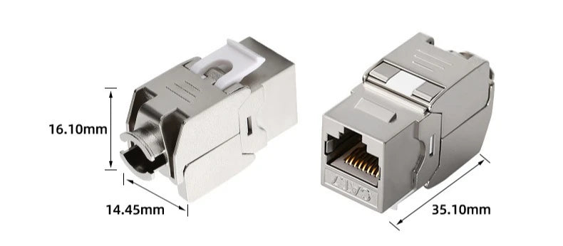 5/10pcs Xicom Zinc Alloy CAT6A/CAT7 FTP Shielded RJ45 Keystone Jack Tool-Free 10GBase-T Network Module for Data Center/Office