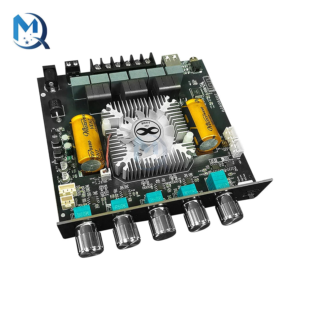 DC 16-38V ZK-AS1 2G Second Generation Upgraded 2.1-channel TPA3255 Bluetooth Digital Amplifier Board Module 220W+220W+350W