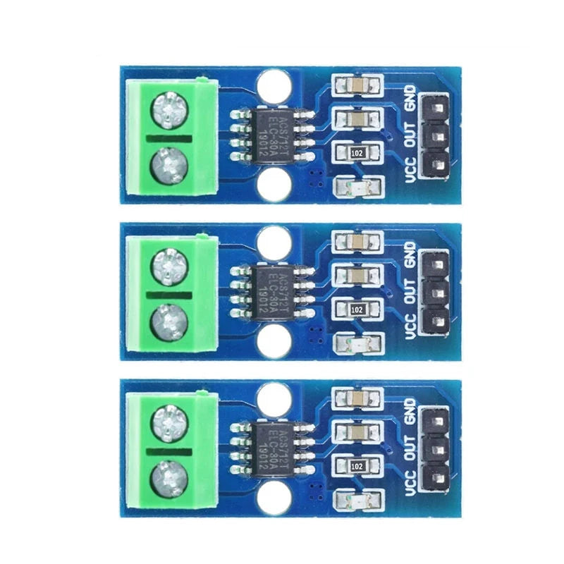 ACS712 Hall Effect Current Sensor Module (5A/20A/30A Range) – Electronic Detection Board – DC 5V
