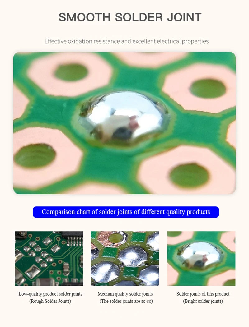 MECHANIC High Purity Rosin Core Solder Wire 0.2mm/0.3mm/0.4mm/0.5mm/0.6mm/0.8mm/1.0mm for Phone PCB Motherboard Repair 5PCS Pack