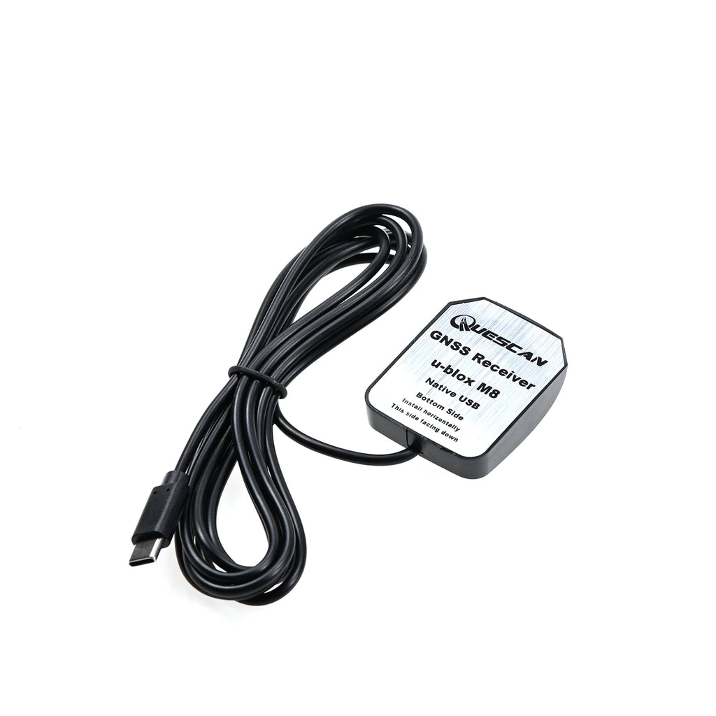 QUESCAN USB-C Type C GPS Receiver for Android Windows M8N 10Hz Ublox M8 GPS GLONASS Galileo BeiDou GNSS Antenna Receiver QU33NCL