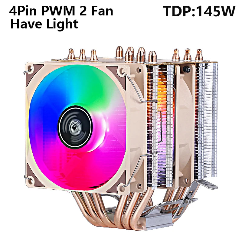 XUANFENG Air-cooled CPU Cooler 90mm Fan Twin Towers 4/6 Heat Pipe 4pin/PWM Compatible LGA2011 115x 1200 1700 X79 X99 AMD AM3 AM4