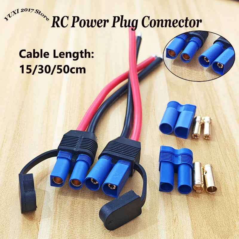 EC5 Male Female Plug High Current 10AWG Silicone With Waterproof Extension Power Cord Car Model Airplane Emergency Starter Cable