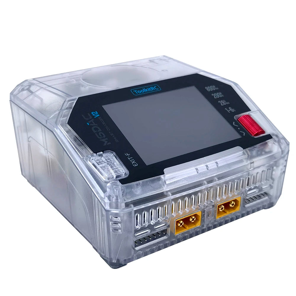 ToolkitRC M6DAC V2 TRN Charger 2CH AC200W Transparent Color DC800W IPS Model Toy Car Lithium Battery Charging 1S 2-6S LiPo LiHv