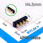 Spring-Loaded Pogo Pin Connector 2.0 mm Pitch 2 3 4 5 6 Pins Through Holes PCB SMD Height 3 4 4.5 7 mm Modular Contact Strip
