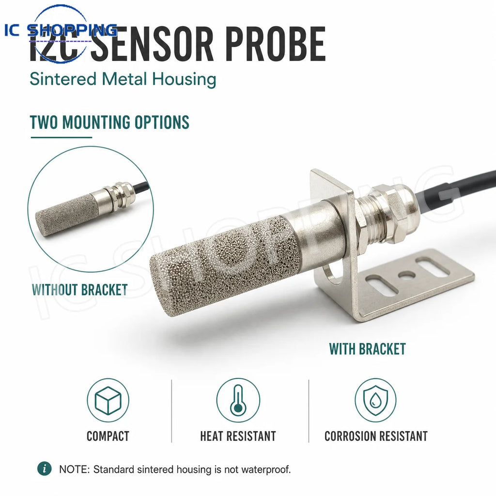 1PCS SHT10 SHT20 SHT30 SHT31 SHT35 SHT40 SHT45 SHTC3 Digital Temperature Humidity Sensor Probe I2C IIC Interface
