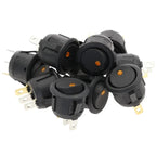 10Pcs ON/OFF 12V 220V 20mm Round Rocker Dot Switch Waterproof LED Light Luminescence Toggle Switches 3Pin