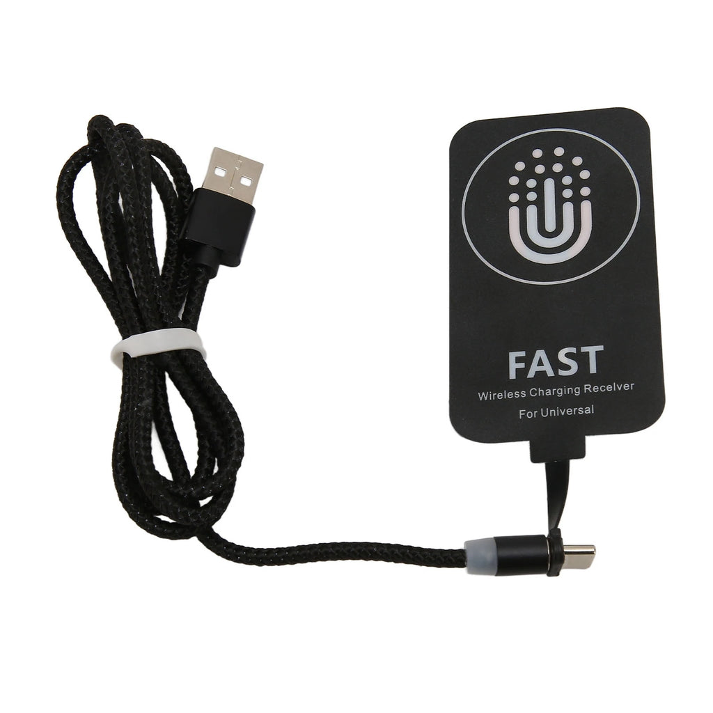 Protable Wireless Charger Adapter Receiver 10W Ultra Thin Type C Wireless Charging Patch with Magnetic Charging Cable for Phone
