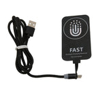 Protable Wireless Charger Adapter Receiver 10W Ultra Thin Type C Wireless Charging Patch with Magnetic Charging Cable for Phone