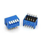 5-50Pcs Blue Right Angle DIP Switch 2.54MM Spacing Side Position Piano Type 1P/2P/3P/4P/6P/8P/10P/12P Bit Electronic Component