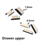 5pcs FPC Connector 0.5mm/1.0mm Pitch Drawer Type Upper/ Bottom Contact Type Socket FFC Flat Cable Socket 4P 5P 6P 8P 10P-60Pin