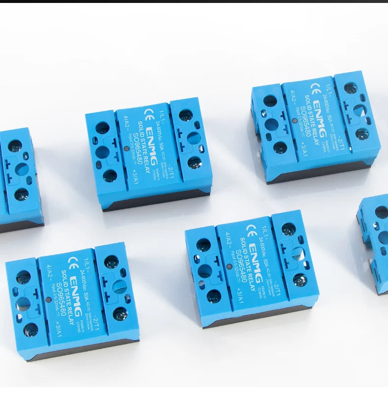 ENMG Single Phase Solid State Relay 12-24VDC Control AC Small SSR Non-Contact Contactor SO9496 Flame Retardant Optical Isolation
