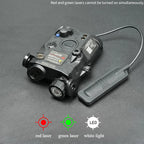 US Warehouse Tactical Gear PEQ15 PEQ Indicator Red Green Dual Laser/IR Light/IR Laser AR15 HK416 Hunting Accessory Fit 20MM Rail