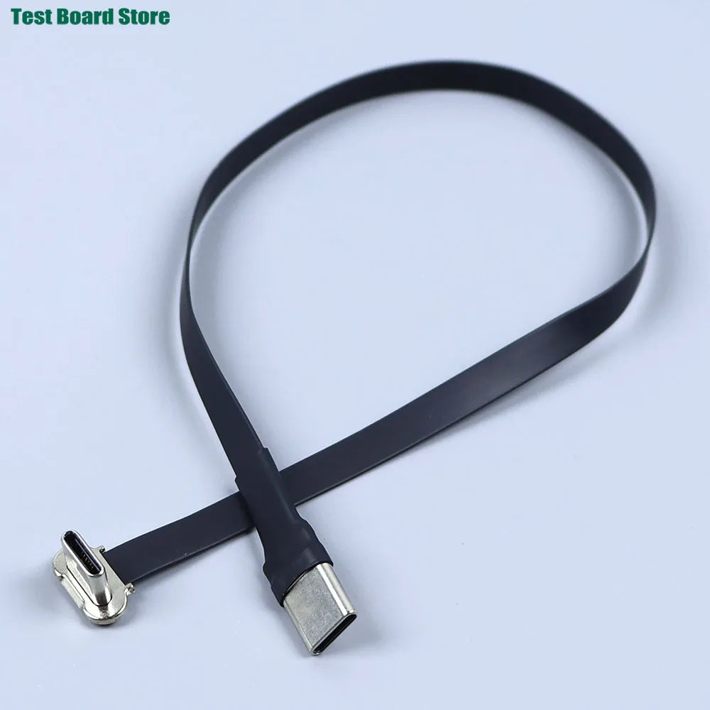 1/2PCS USB C Type-C USB FPC Soft Flat Cable Male To Male Charging Wire Fast Charge Cable Extention for Phone 75/150/300mm