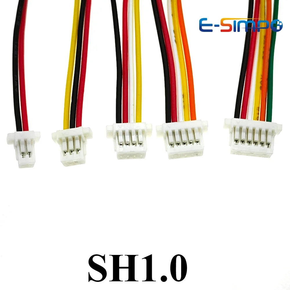 5pcs SH1.0 2P/3P/4P/5P/6P to Du pont 2.54 1P Male/Female Line Electronic Wire Connector Color Cable 20/30cm for STEMMA QT/QWIIC