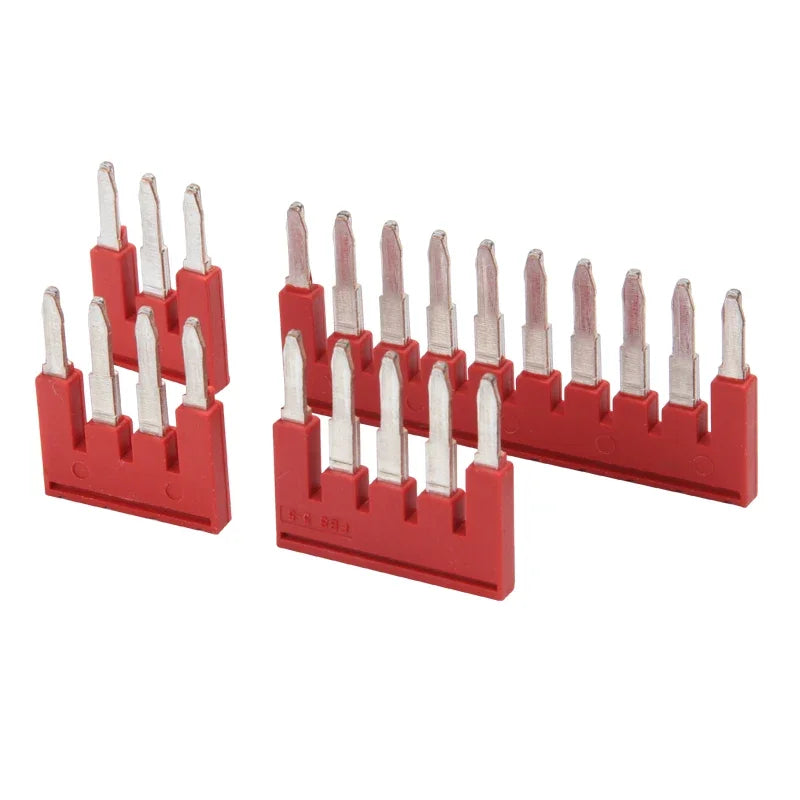 2/3/4/5/10 Seats Terminal Strip Jumper Plug-in Fixed Bridge PT ST UT DIN Rail Terminal Blocks center connection bar Accessories