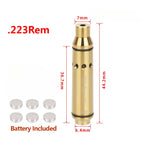 Tactical 9mm Red Dot Laser Training Bore Sight 9x19mm/380ACP/40S&W/223Rem Laser Training Bullet Dry Fire Laser Trainer Cartridge