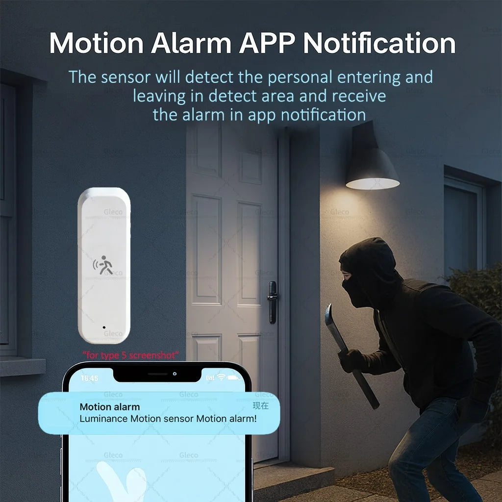 Zigbee 3.0 10G MmWave Human PIR Motion Sensor With Temperature Humidity Illuminance Monitor Support Tuya Smart Life Zigbee2MQT