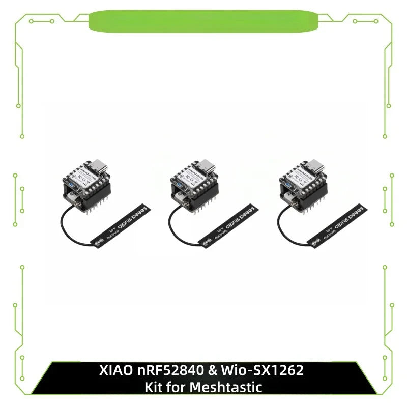Seeed XIAO NRF52840 & Wio-SX1262 Kit for Meshtastic, LoRa 862-930MHz,868MHz,915MHz, Microcontroller Bluetooth, Integrated Antenn