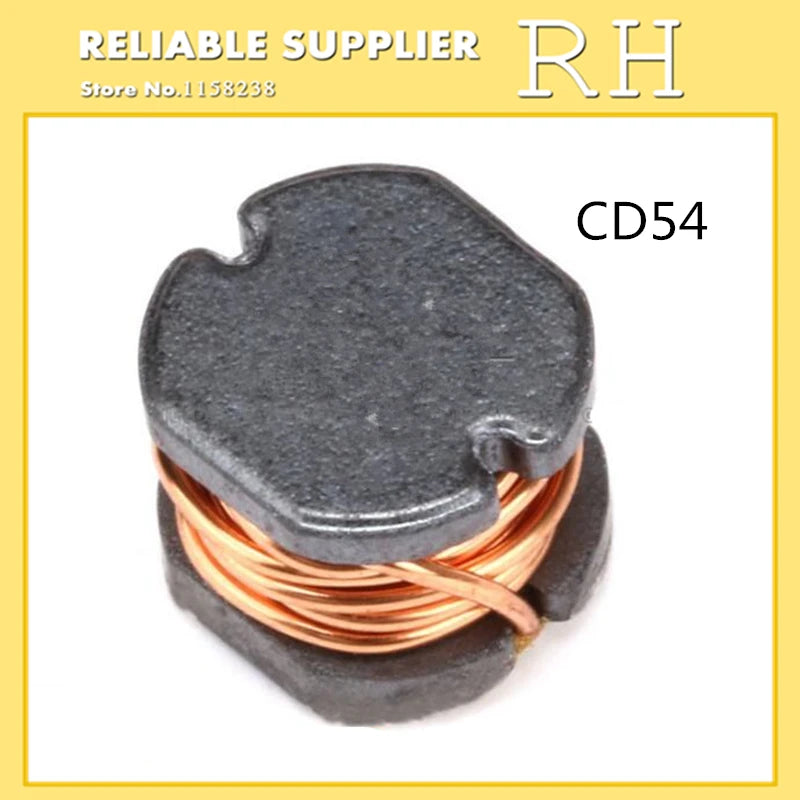 50PCS/Lot  SMD Power Inductors CD54 5.8*5*4.5mm 2.2UH 3.3UH 4.7UH 6.8UH 10UH 22UH 33UH 47UH 68UH 100UH 150UH 220UH 470UH