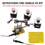 Keyestudio CNC Shield V2/V3/V4 Engraving Machine Kit For Arduino With UNO R3 Or Nano Board A4988/DRV8825 Driver Compatible GRBL