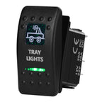 12V/24V Marine Rocker Switch Green LED SPST ON-OFF & DPDT ON-OFF-ON Momentary Toggle for 4x4 Off-Road RZR ATV ARB Carling Style