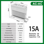 LCTC Solid State Relay DIN Installation DC-AC AC-AC DC-DC Single-Phase Relay With Radiator 10a15a25a40a SSR