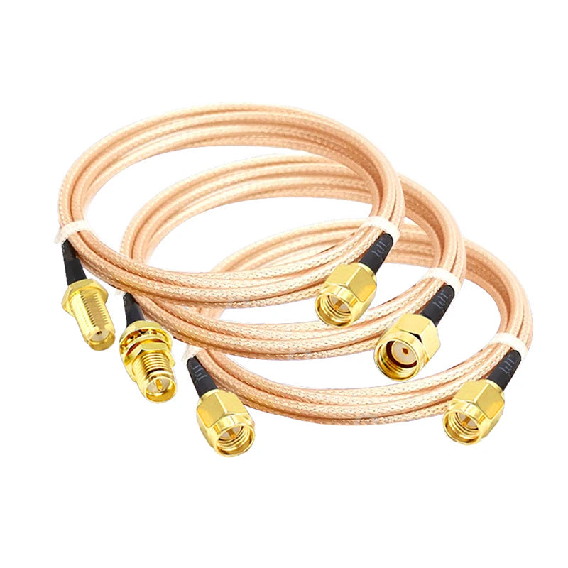 Factory Sales RF Coaxial Cable SMA to SMA Connector SMA Male to RP-SMA Male Jack RG316 Pigtail Cable 15cm