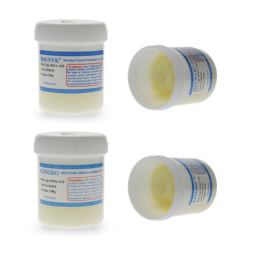 RMA-218 100g Solder Flux No Cleaning Flux for Welding Smd Fluxe and Rework Station Kingbo Solder Paste & DSUNYK RMA-218
