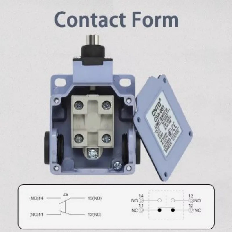 CNTD CSA-051 Adjustable Swing Rod Plastic Roller Limit Switch IP66 Waterproof 1NO 1NC 10A 250V Industrial Position Switch M18